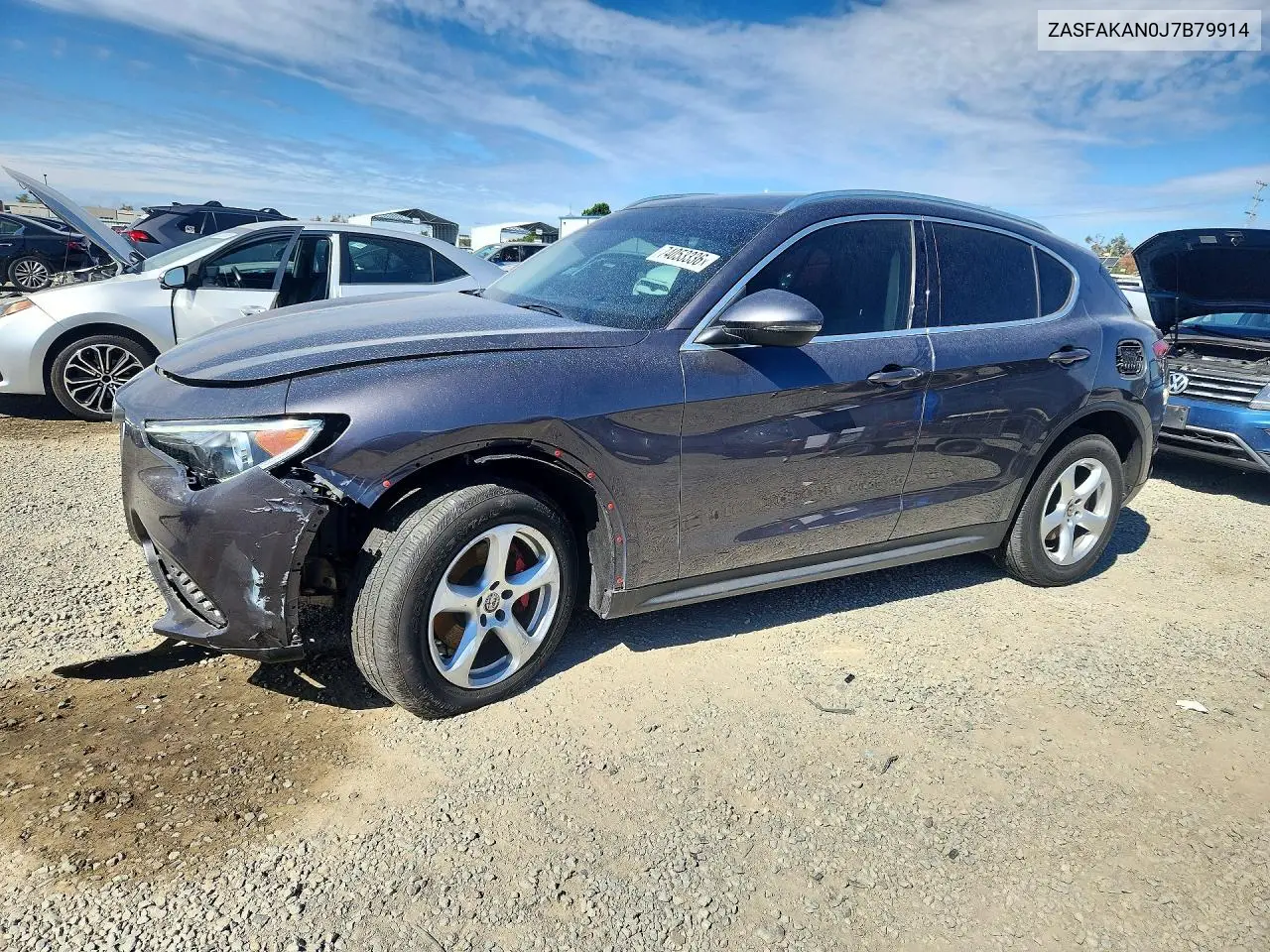 ALFA ROMEO STELVIO 2018, VIN ZASFAKAN0J7B79914
