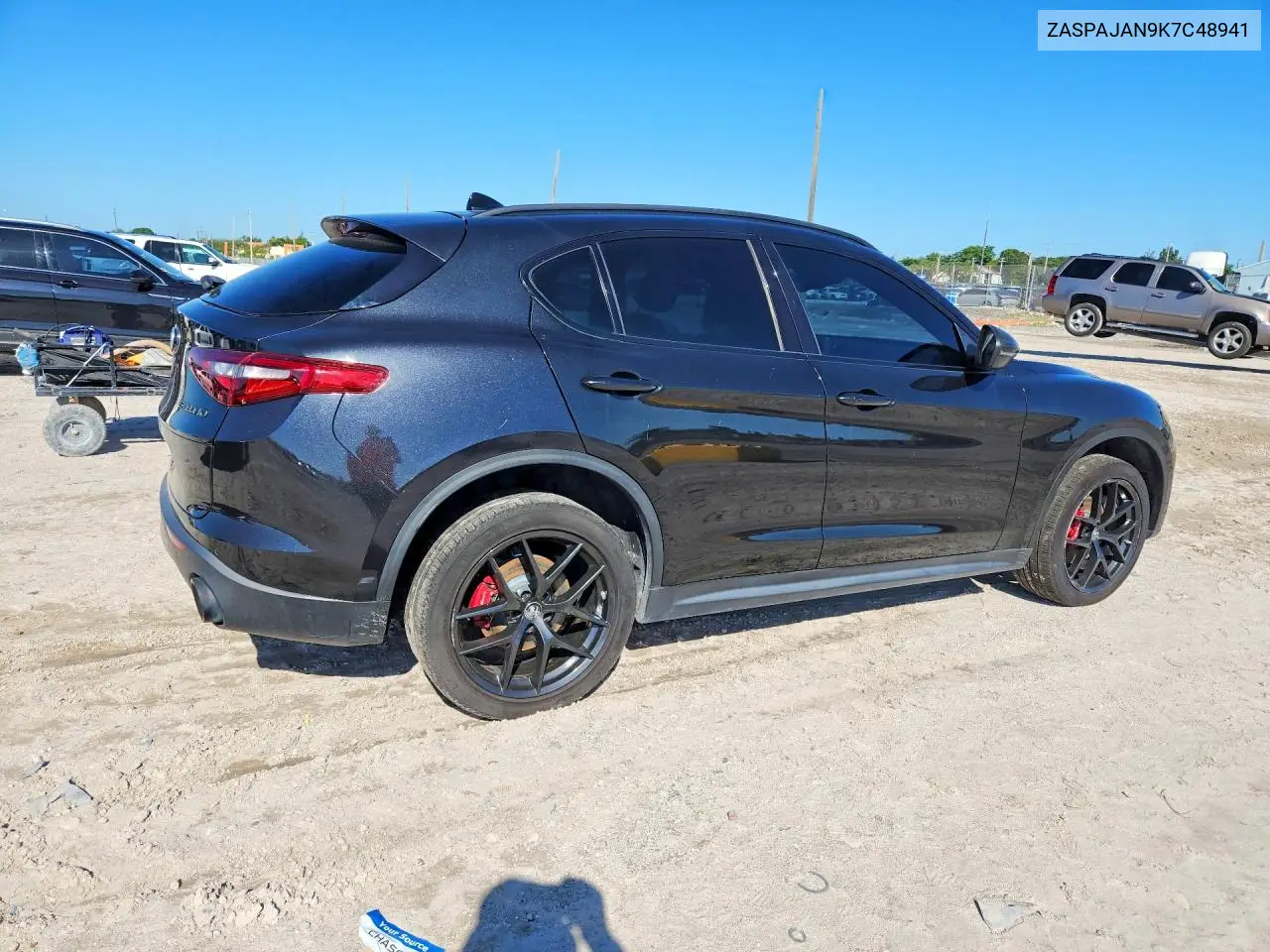 2019 ALFA ROMEO STELVIO VIN ZASPAJAN9K7C48941 — фото 3