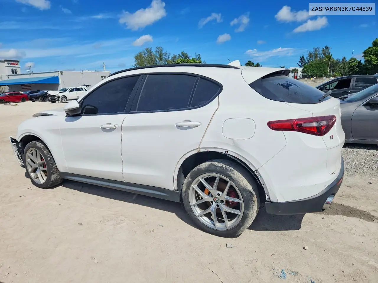 2019 ALFA ROMEO STELVIO VIN ZASPAKBN3K7C44839 — фото 2