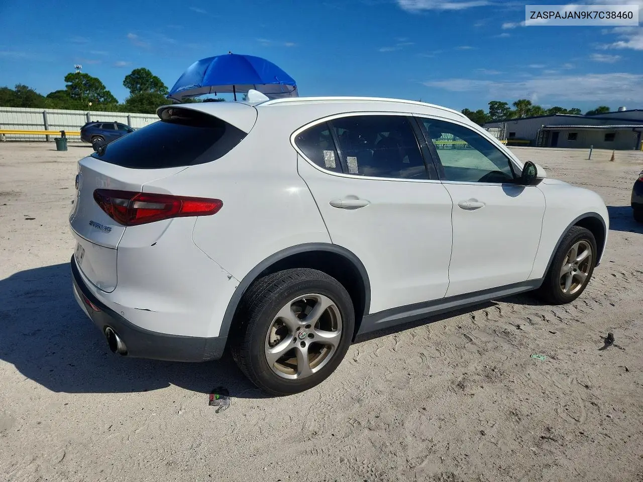 2019 ALFA ROMEO STELVIO VIN ZASPAJAN9K7C38460 — фото 3