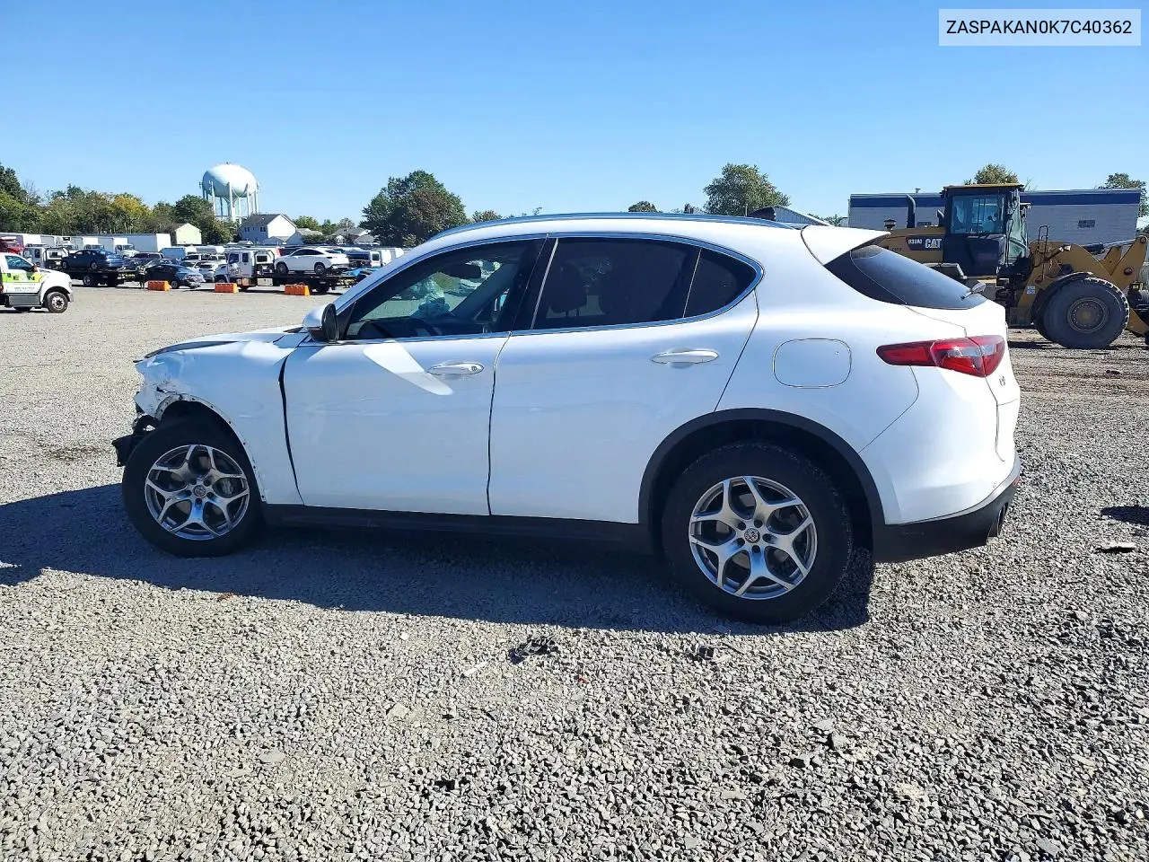 2019 ALFA ROMEO STELVIO VIN ZASPAKAN0K7C40362 — фото 2