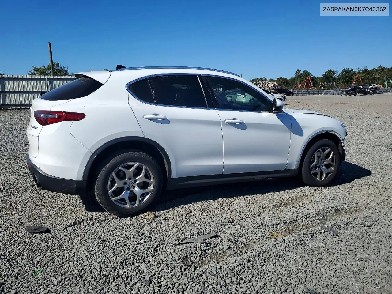 2019 ALFA ROMEO STELVIO VIN ZASPAKAN0K7C40362 — фото 3