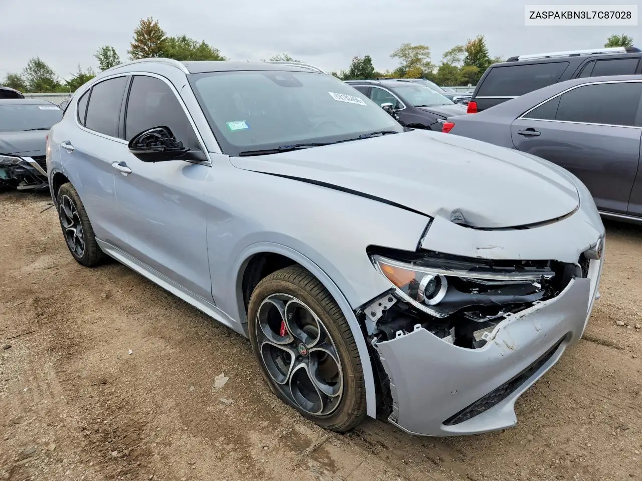 2020 ALFA ROMEO STELVIO VIN ZASPAKBN3L7C87028 — фото 4