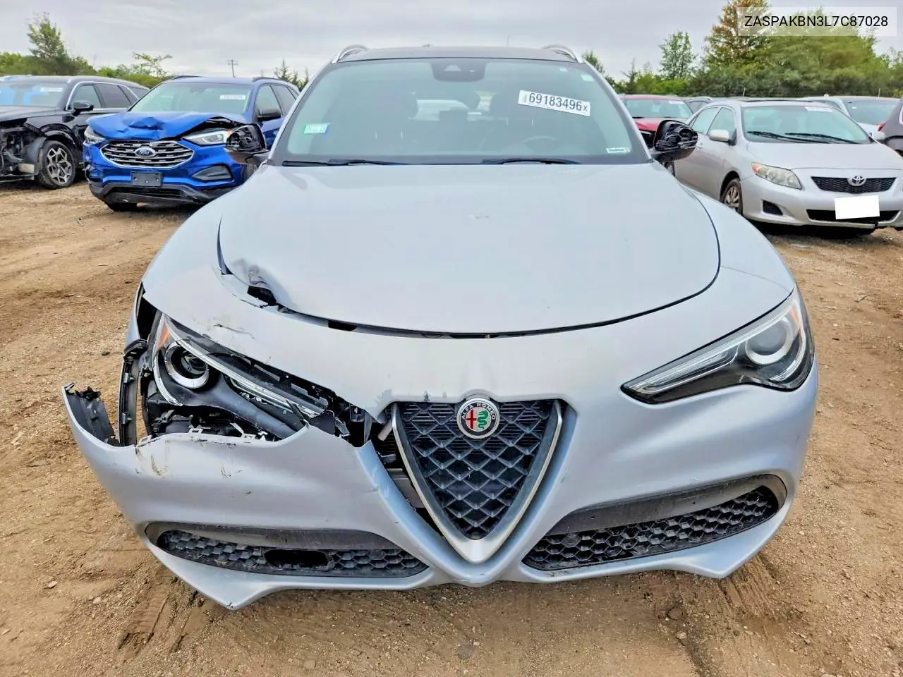 2020 ALFA ROMEO STELVIO VIN ZASPAKBN3L7C87028 — фото 5