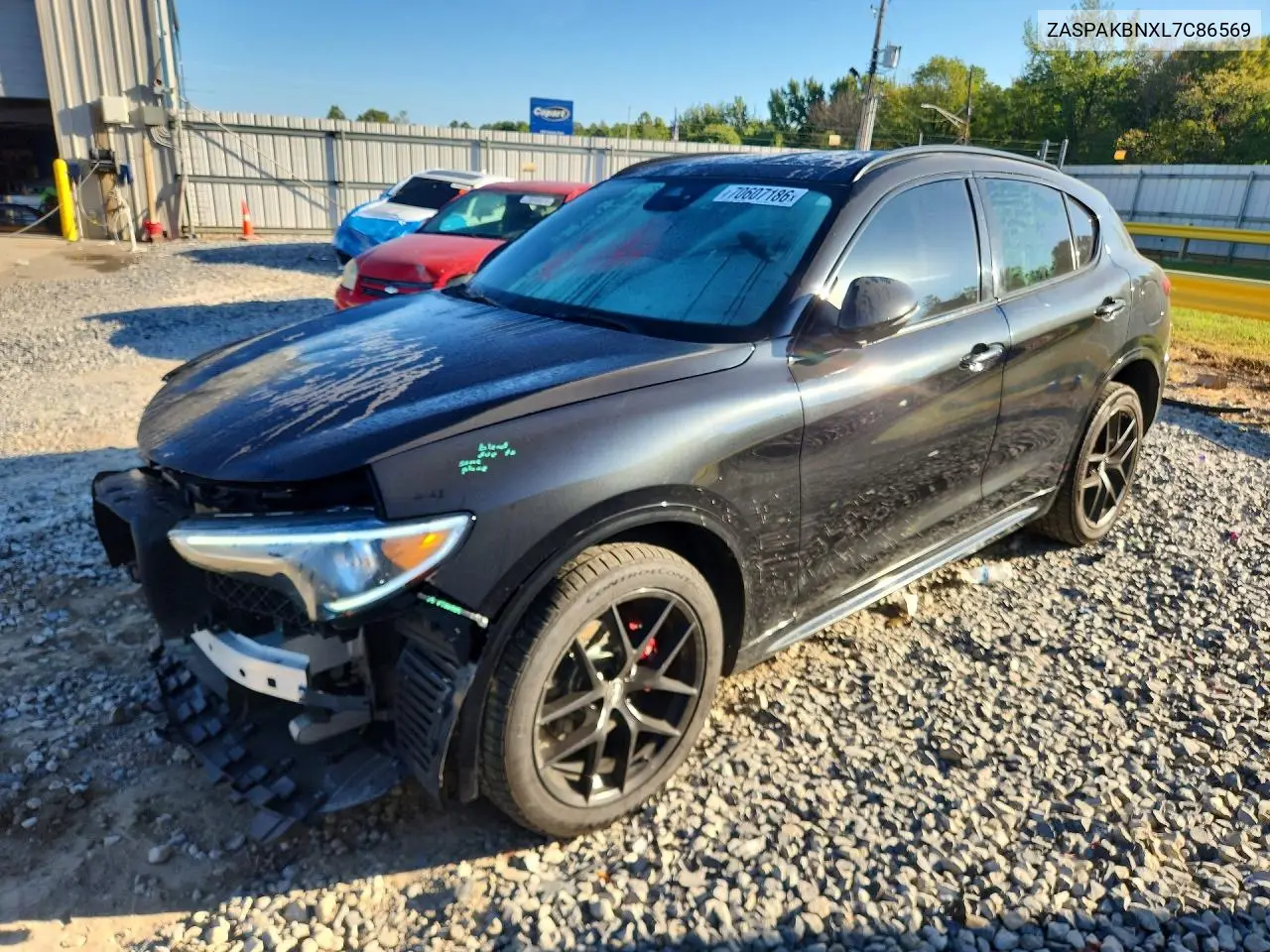 ALFA ROMEO STELVIO 2020, VIN ZASPAKBNXL7C86569