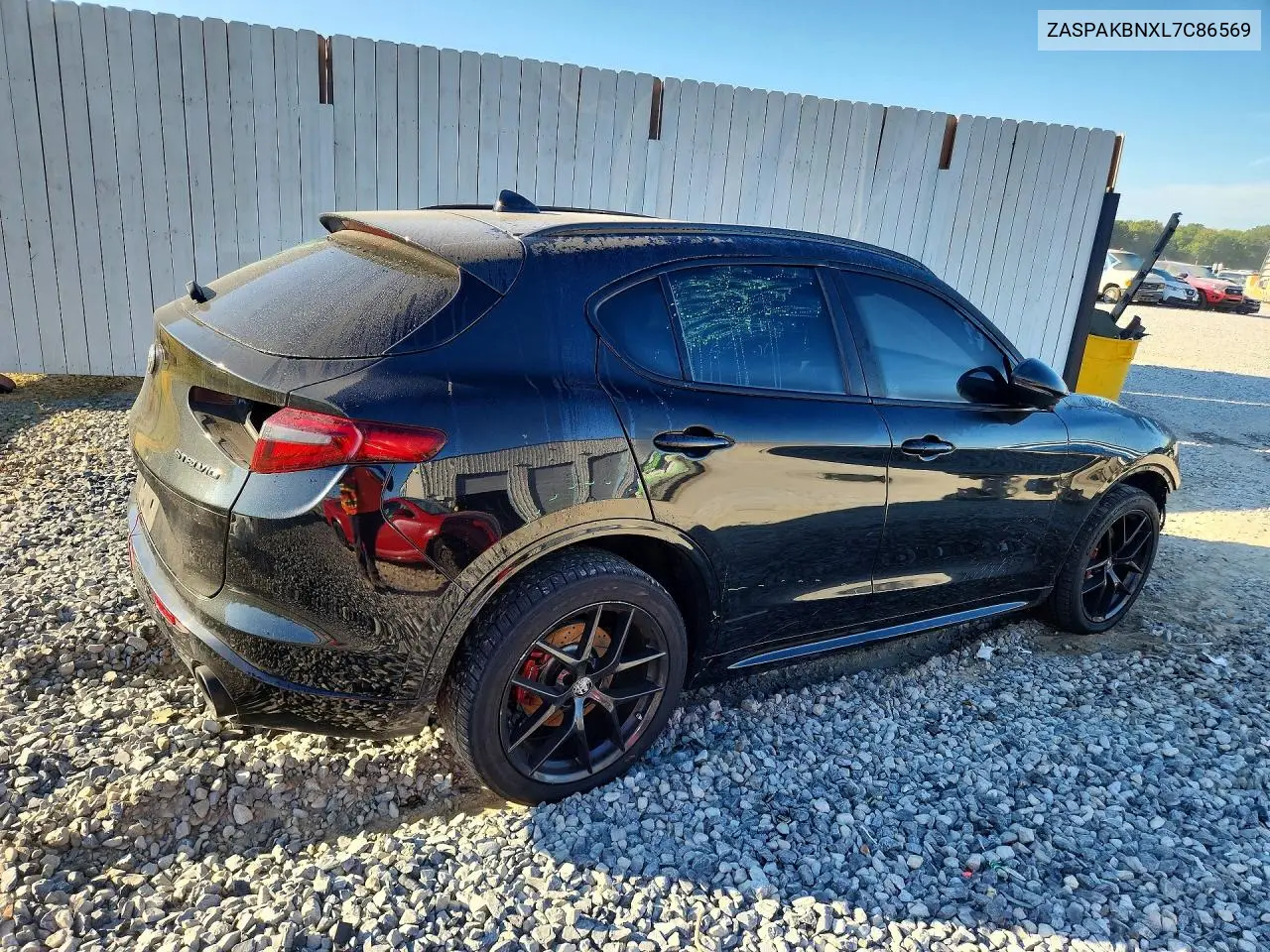 2020 ALFA ROMEO STELVIO VIN ZASPAKBNXL7C86569 — фото 3