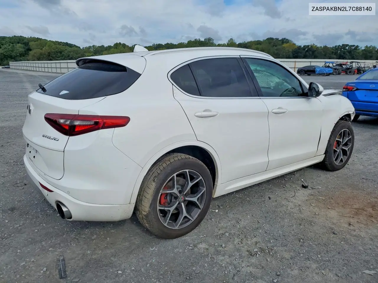 2020 ALFA ROMEO STELVIO VIN ZASPAKBN2L7C88140 — фото 3