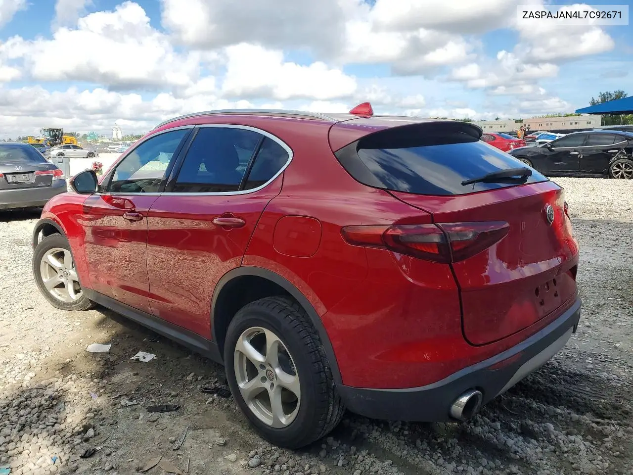 2020 ALFA ROMEO STELVIO VIN ZASPAJAN4L7C92671 — фото 2