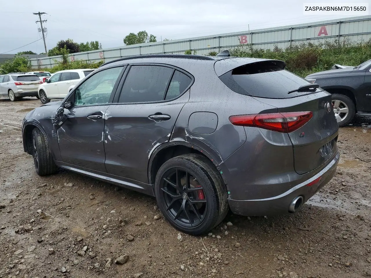 2021 ALFA ROMEO STELVIO VIN ZASPAKBN6M7D15650 — фото 2