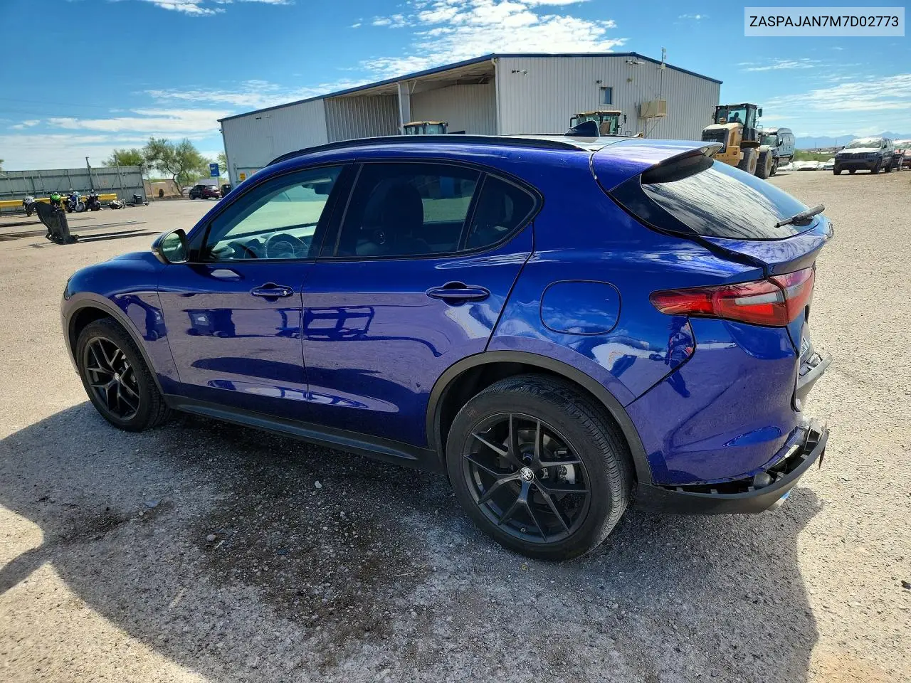2021 ALFA ROMEO STELVIO VIN ZASPAJAN7M7D02773 — фото 2