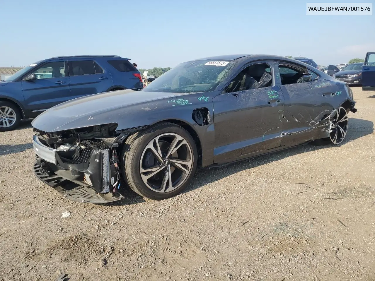 AUDI E-TRON GT 2022, VIN WAUEJBFW4N7001576