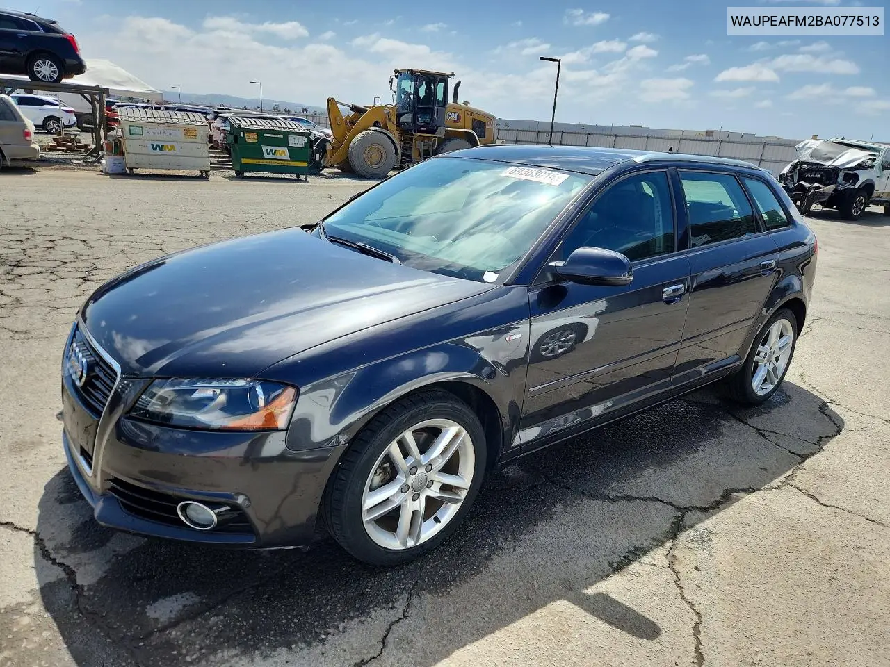 AUDI A3 2011, VIN WAUPEAFM2BA077513