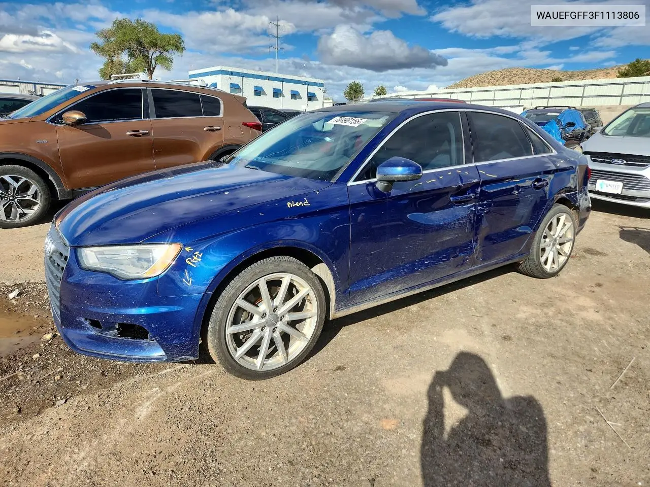 AUDI A3 2015, VIN WAUEFGFF3F1113806