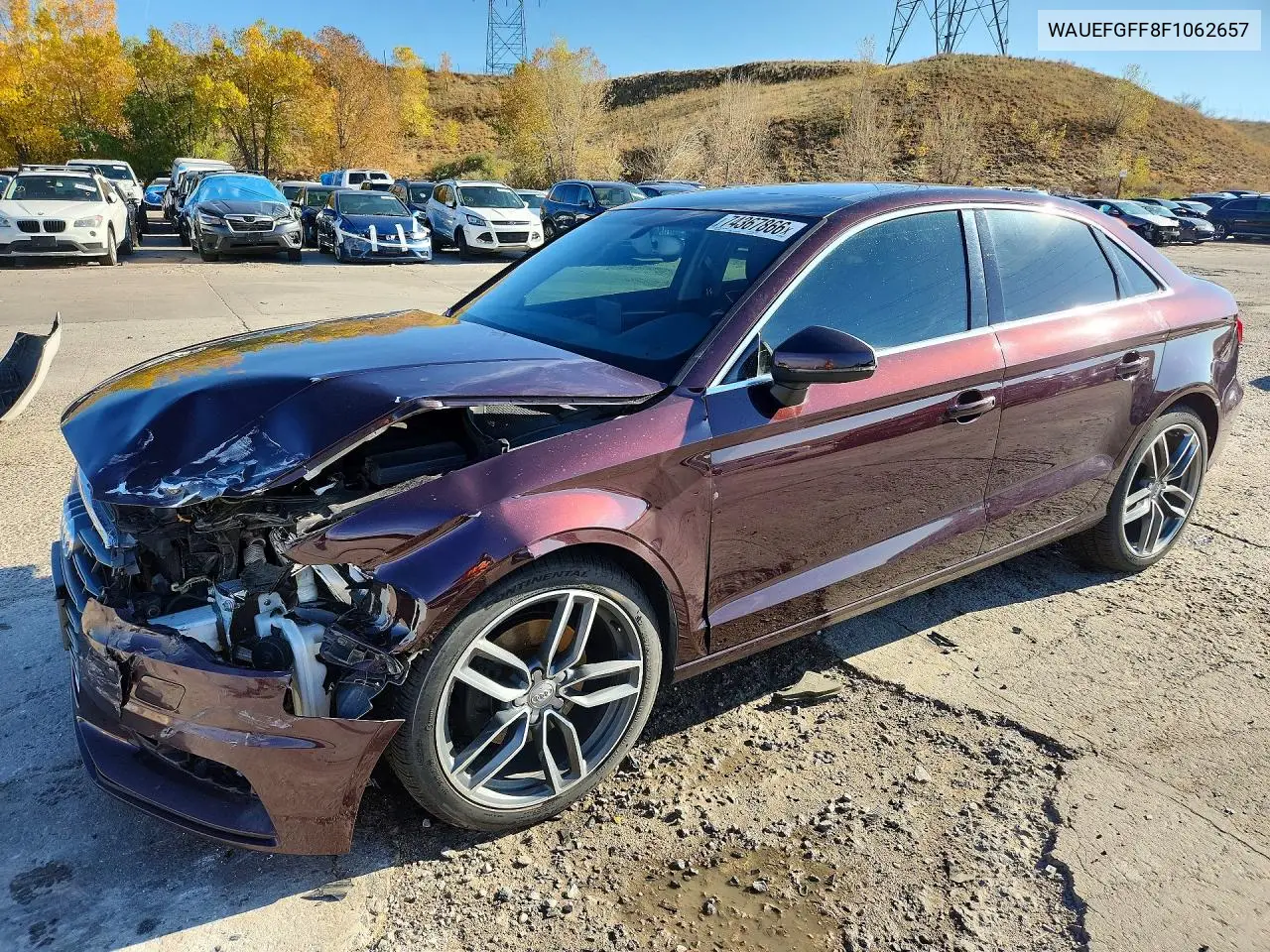 AUDI A3 2015, VIN WAUEFGFF8F1062657