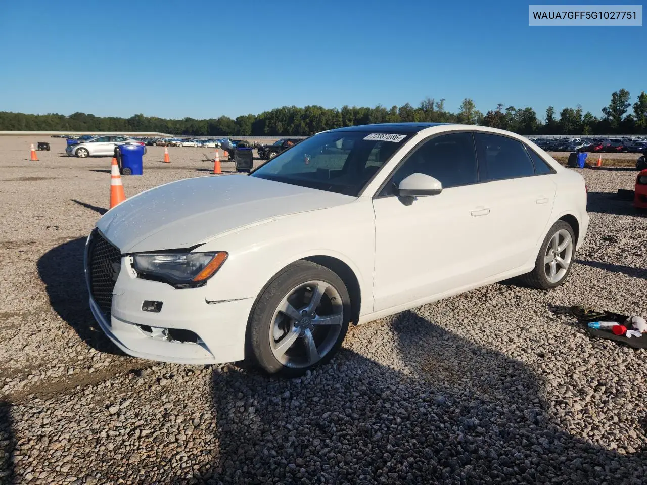 AUDI A3 2016, VIN WAUA7GFF5G1027751