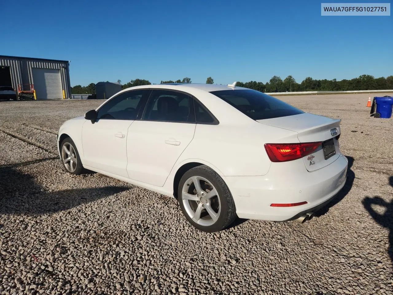 2016 AUDI A3 VIN WAUA7GFF5G1027751 — фото 2