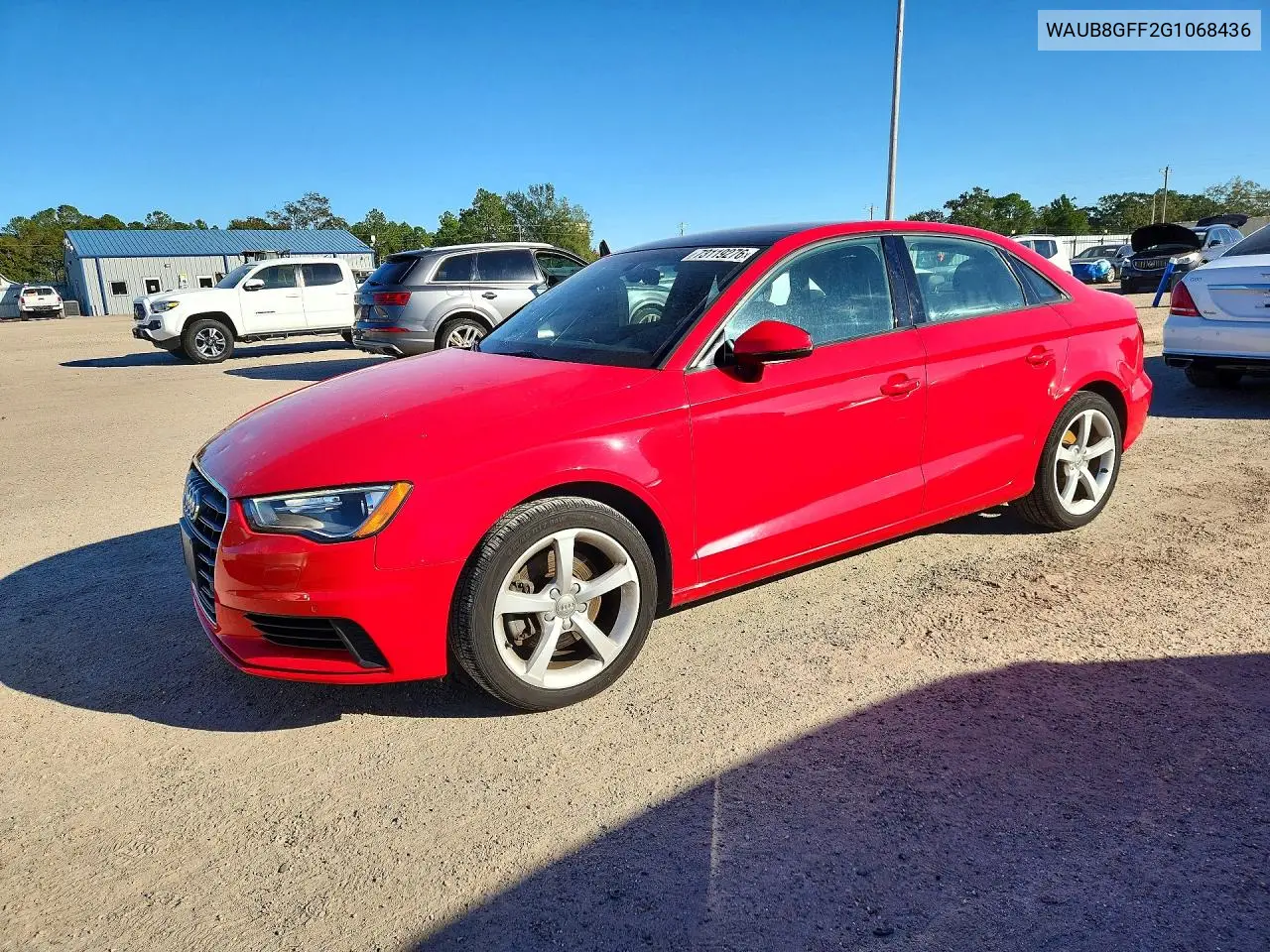 AUDI A3 2016, VIN WAUB8GFF2G1068436