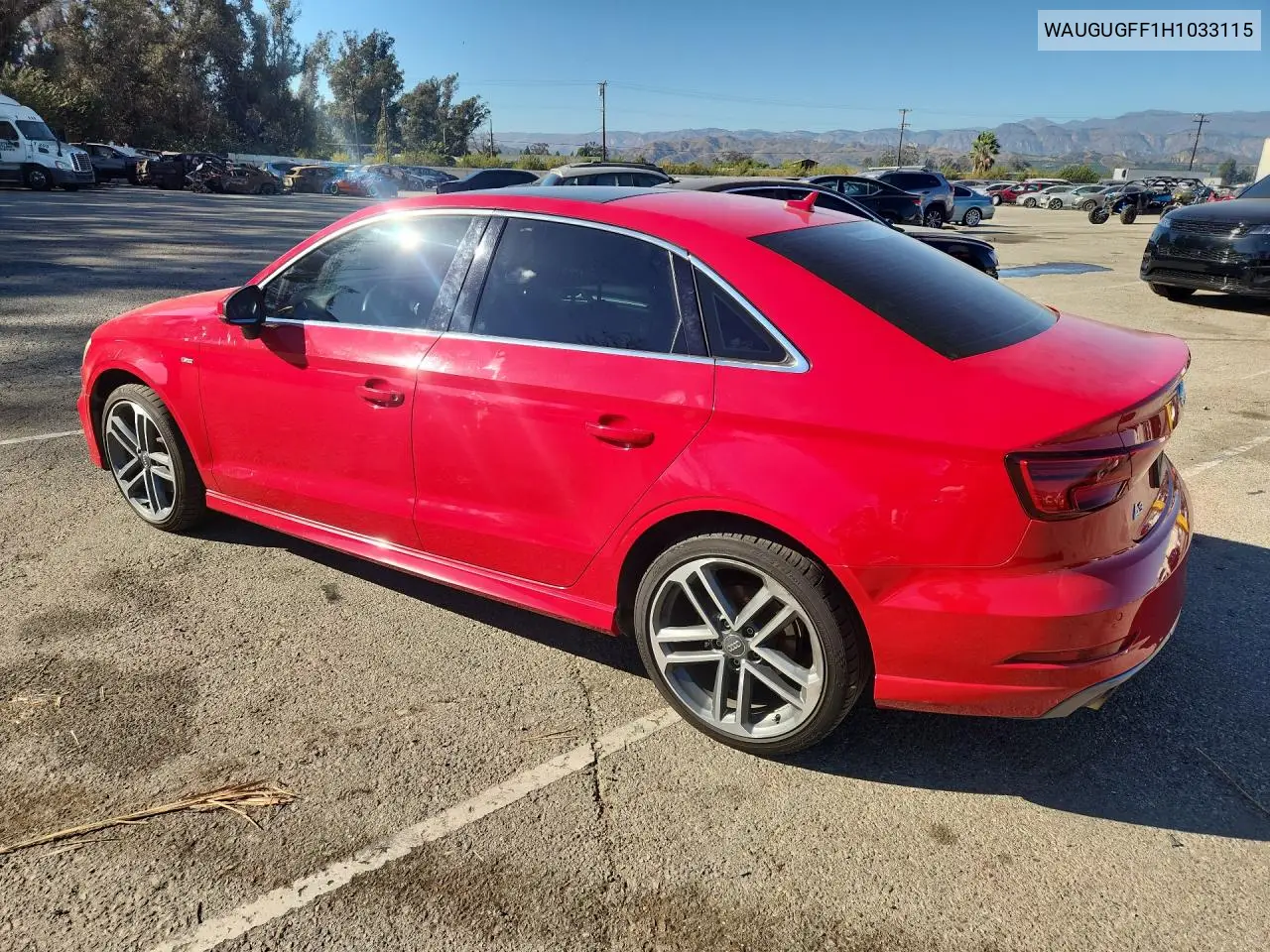 2017 AUDI A3 VIN WAUGUGFF1H1033115 — фото 2