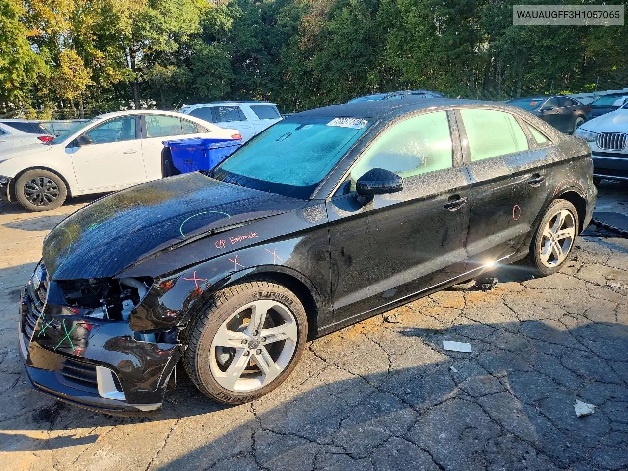 AUDI A3 2017, VIN WAUAUGFF3H1057065