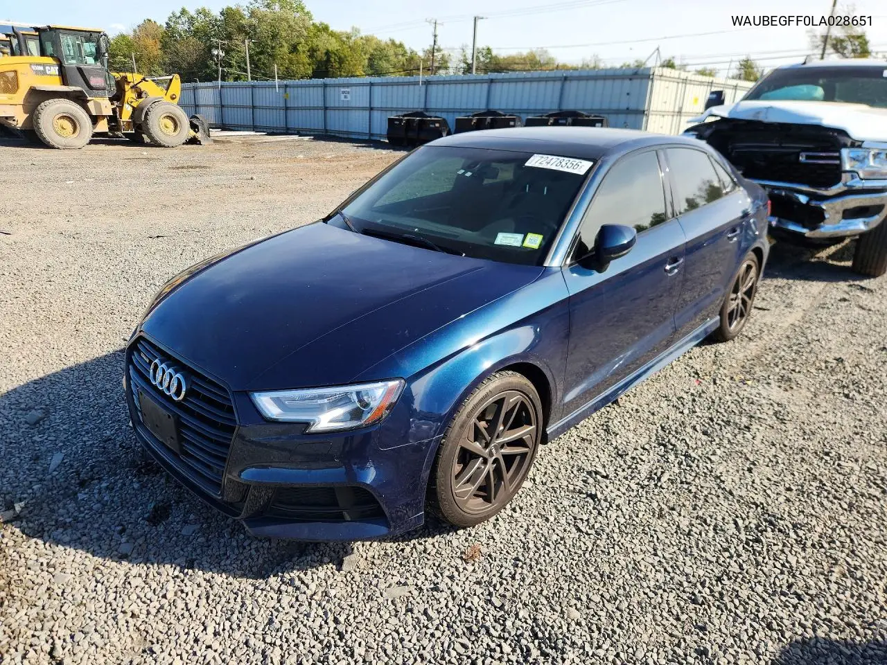 AUDI A3 2020, VIN WAUBEGFF0LA028651
