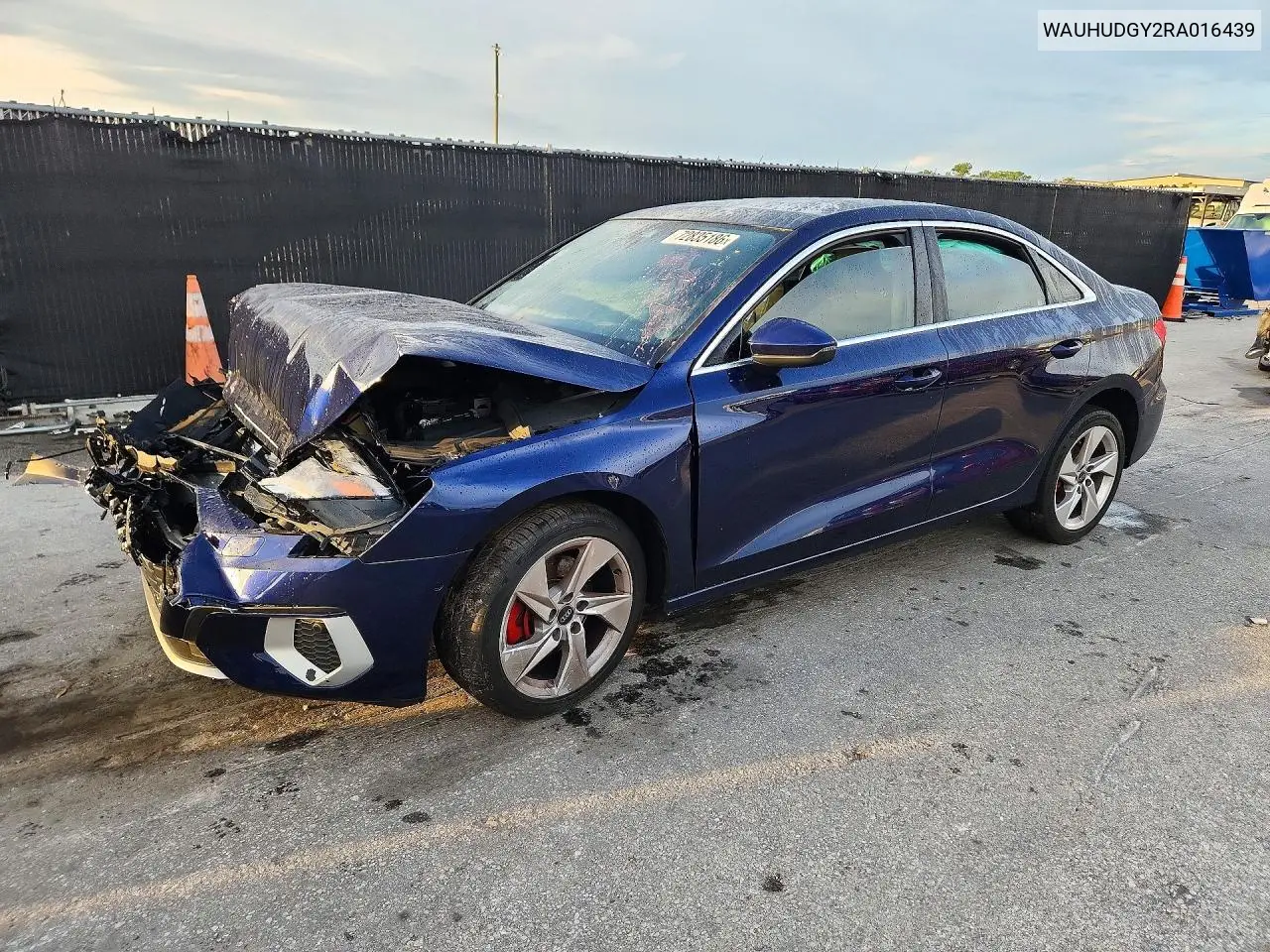 AUDI A3 2024, VIN WAUHUDGY2RA016439