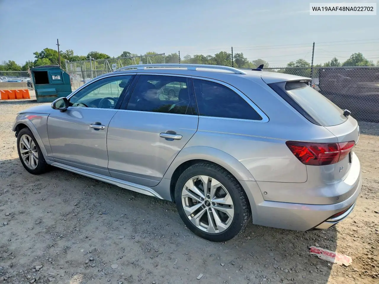 2022 AUDI A4 ALLROAD VIN WA19AAF48NA022702 — фото 2