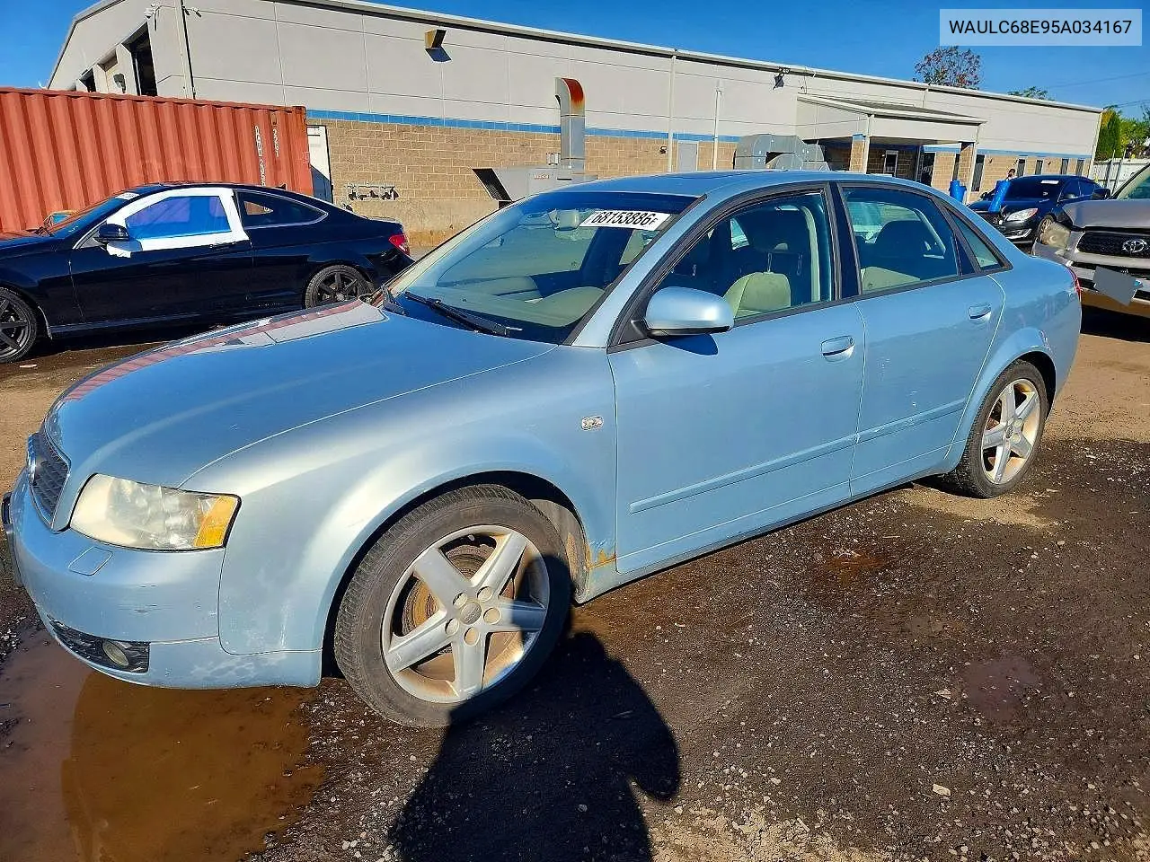AUDI A4 2005, VIN WAULC68E95A034167