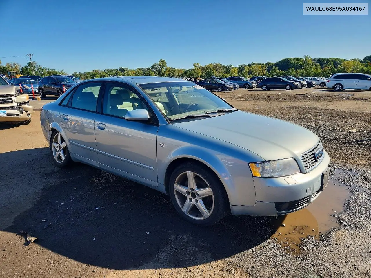 2005 AUDI A4 VIN WAULC68E95A034167 — фото 4