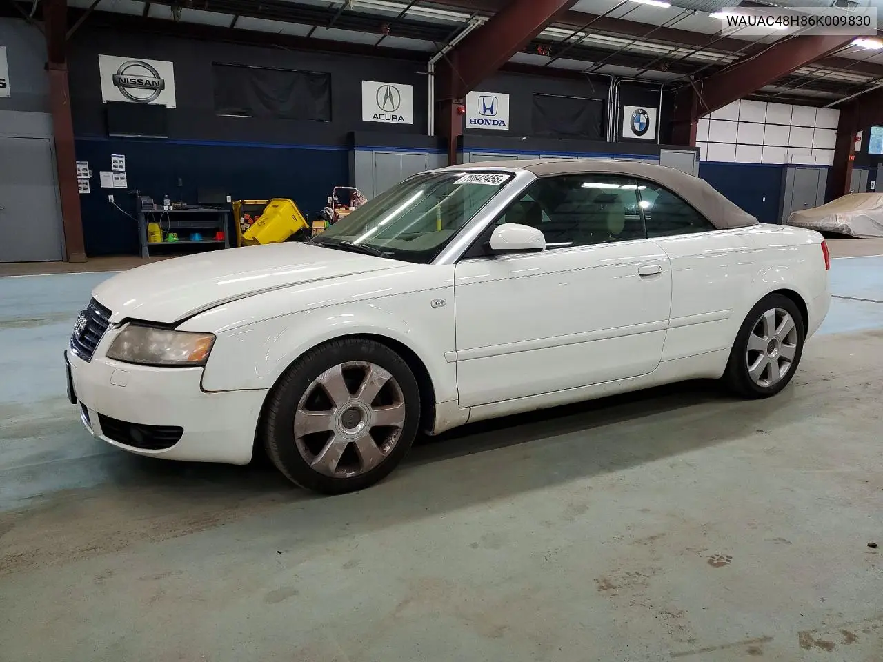 AUDI A4 2006, VIN WAUAC48H86K009830