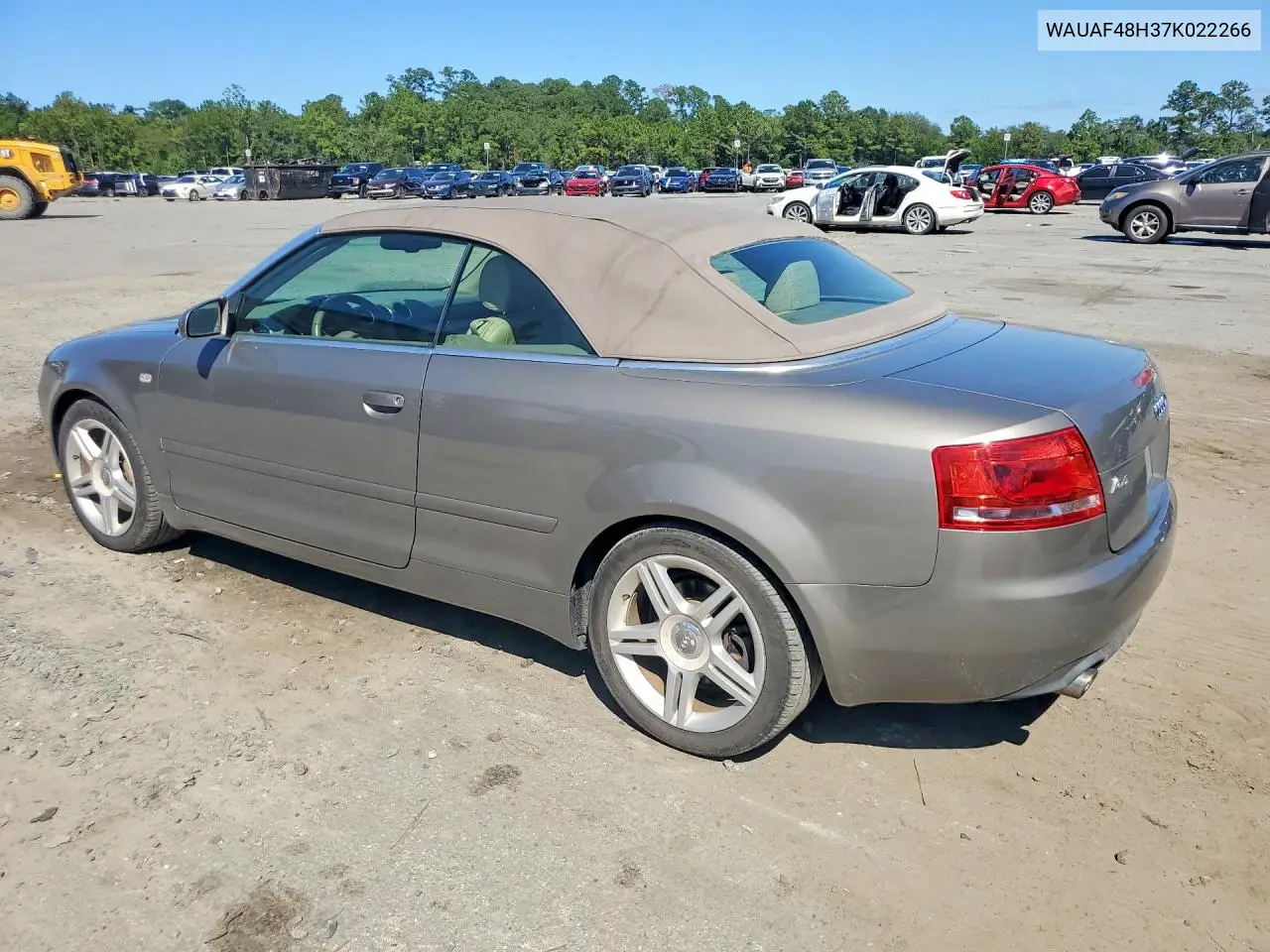 2007 AUDI A4 VIN WAUAF48H37K022266 — фото 2