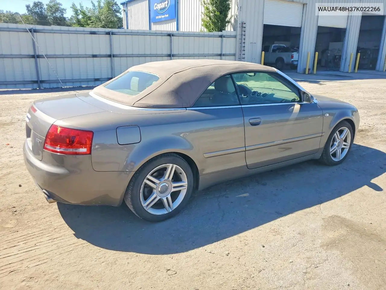 2007 AUDI A4 VIN WAUAF48H37K022266 — фото 3