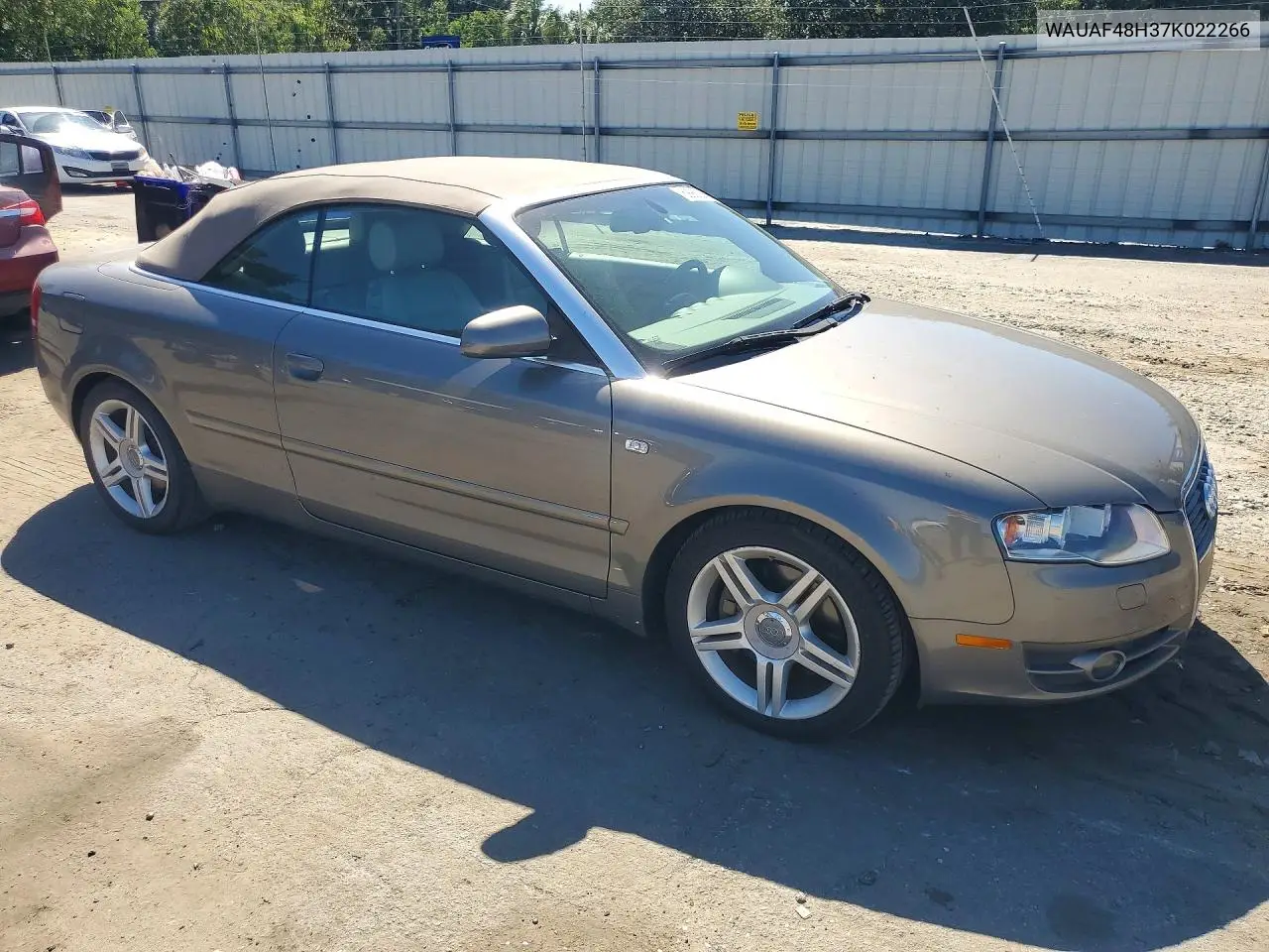 2007 AUDI A4 VIN WAUAF48H37K022266 — фото 4