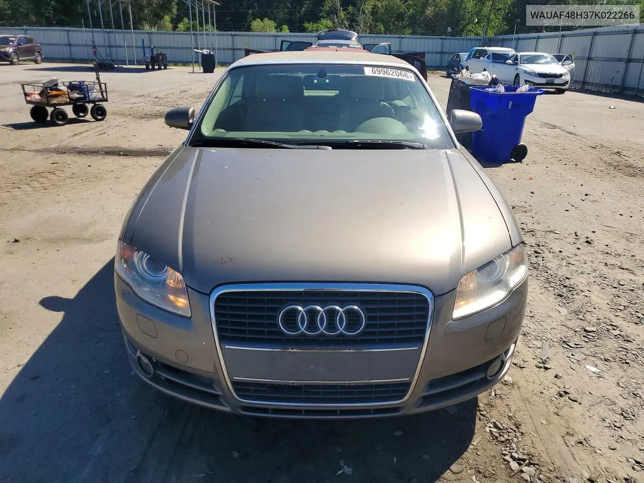 2007 AUDI A4 VIN WAUAF48H37K022266 — фото 5