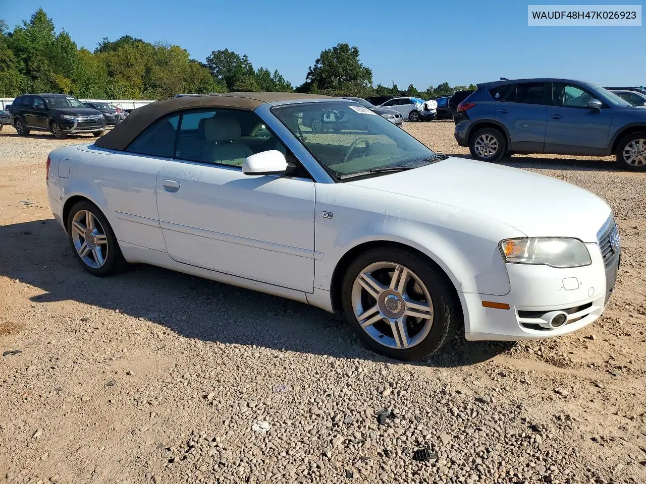 2007 AUDI A4 VIN WAUDF48H47K026923 — фото 4