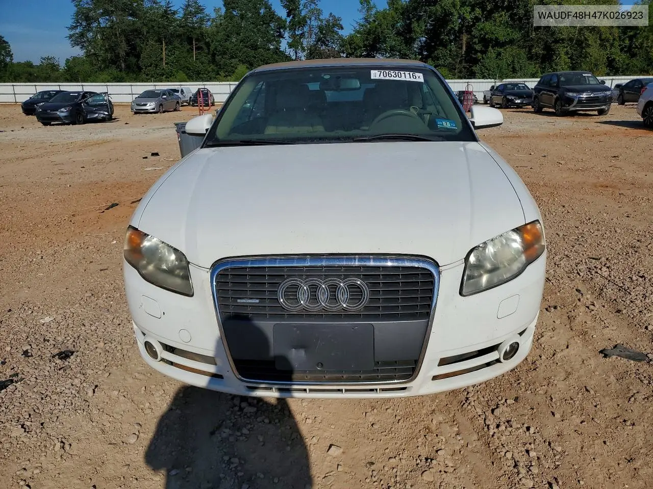 2007 AUDI A4 VIN WAUDF48H47K026923 — фото 5