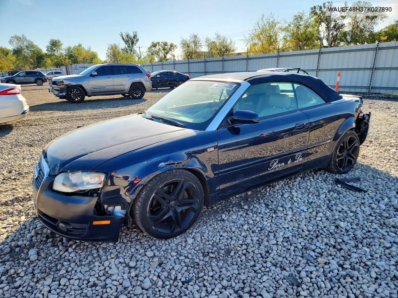 AUDI A4 2007, VIN WAUEF48H37K027890