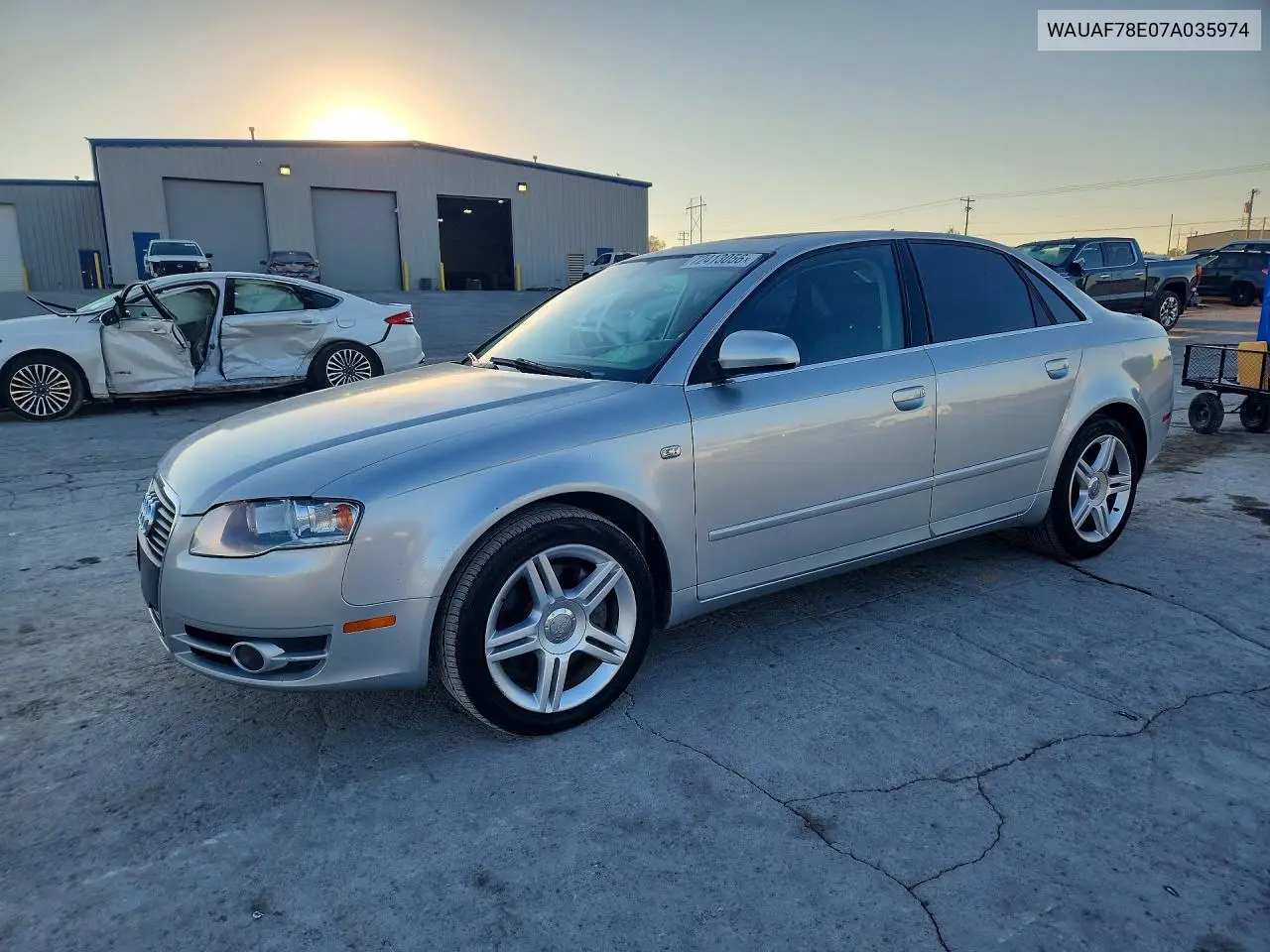 AUDI A4 2007, VIN WAUAF78E07A035974