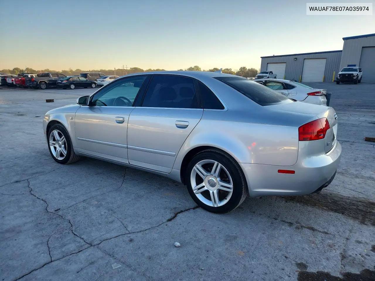 2007 AUDI A4 VIN WAUAF78E07A035974 — фото 2