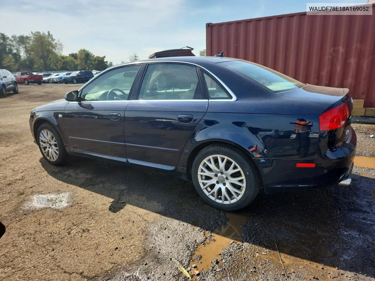 2008 AUDI A4 VIN WAUDF78E18A169052 — фото 2