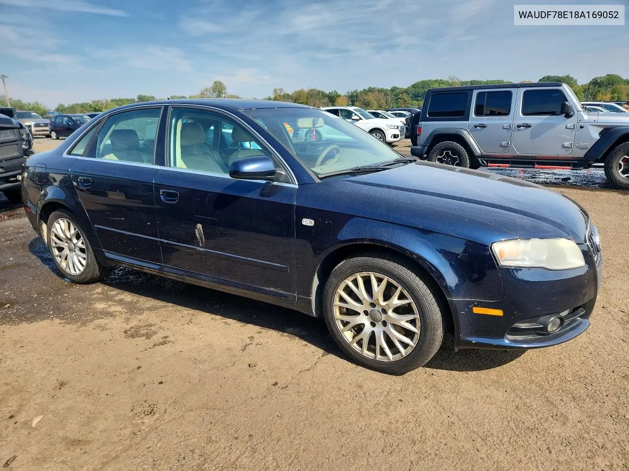 2008 AUDI A4 VIN WAUDF78E18A169052 — фото 4