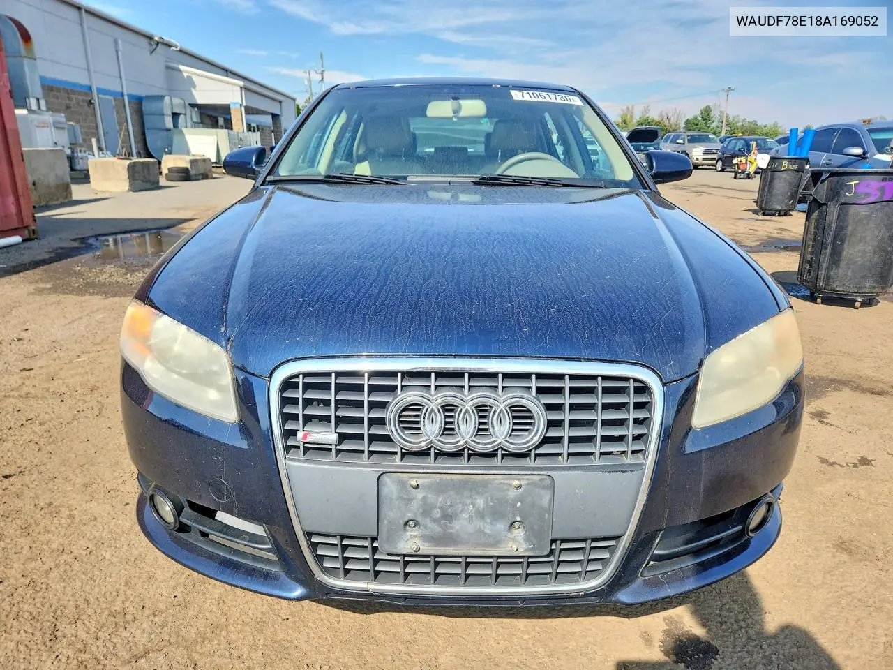 2008 AUDI A4 VIN WAUDF78E18A169052 — фото 5