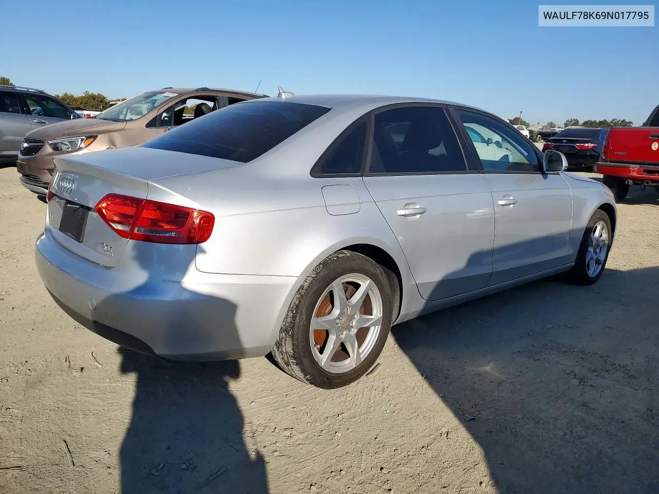 2009 AUDI A4 VIN WAULF78K69N017795 — фото 3