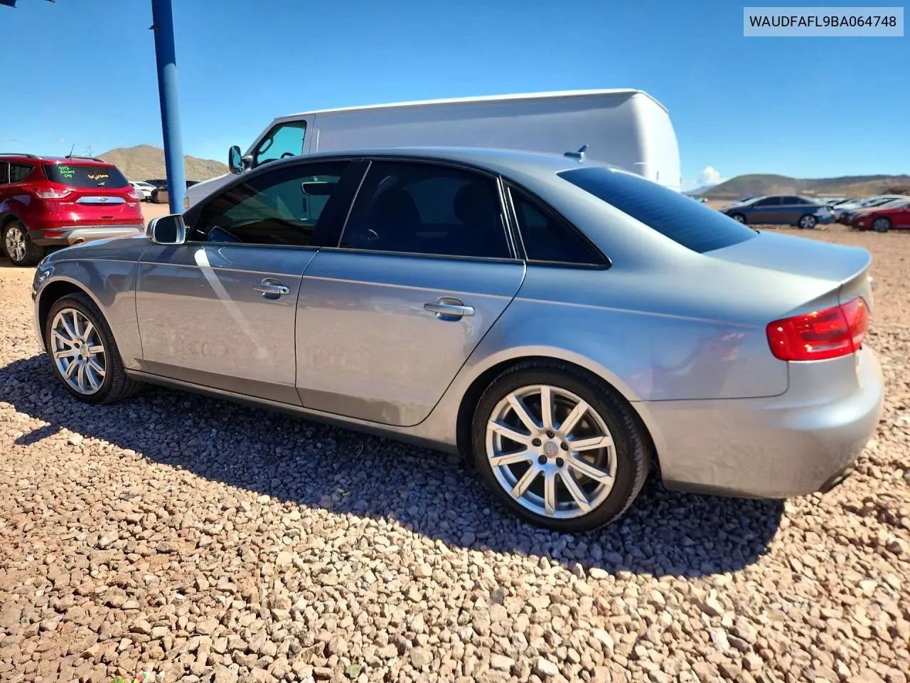 2011 AUDI A4 VIN WAUDFAFL9BA064748 — фото 2