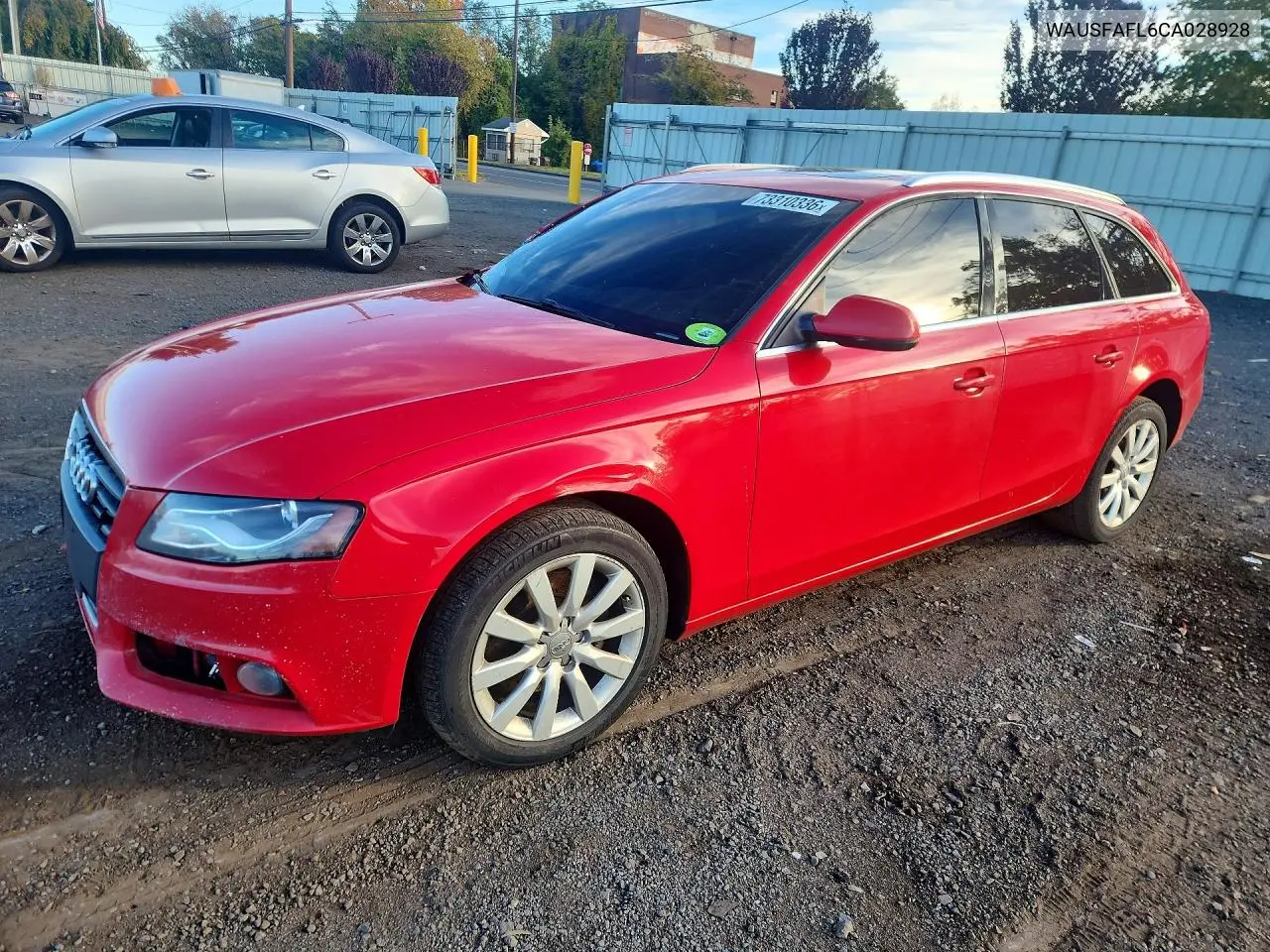 AUDI A4 2012, VIN WAUSFAFL6CA028928