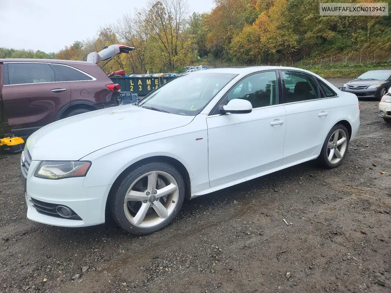 AUDI A4 2012, VIN WAUFFAFLXCN013942