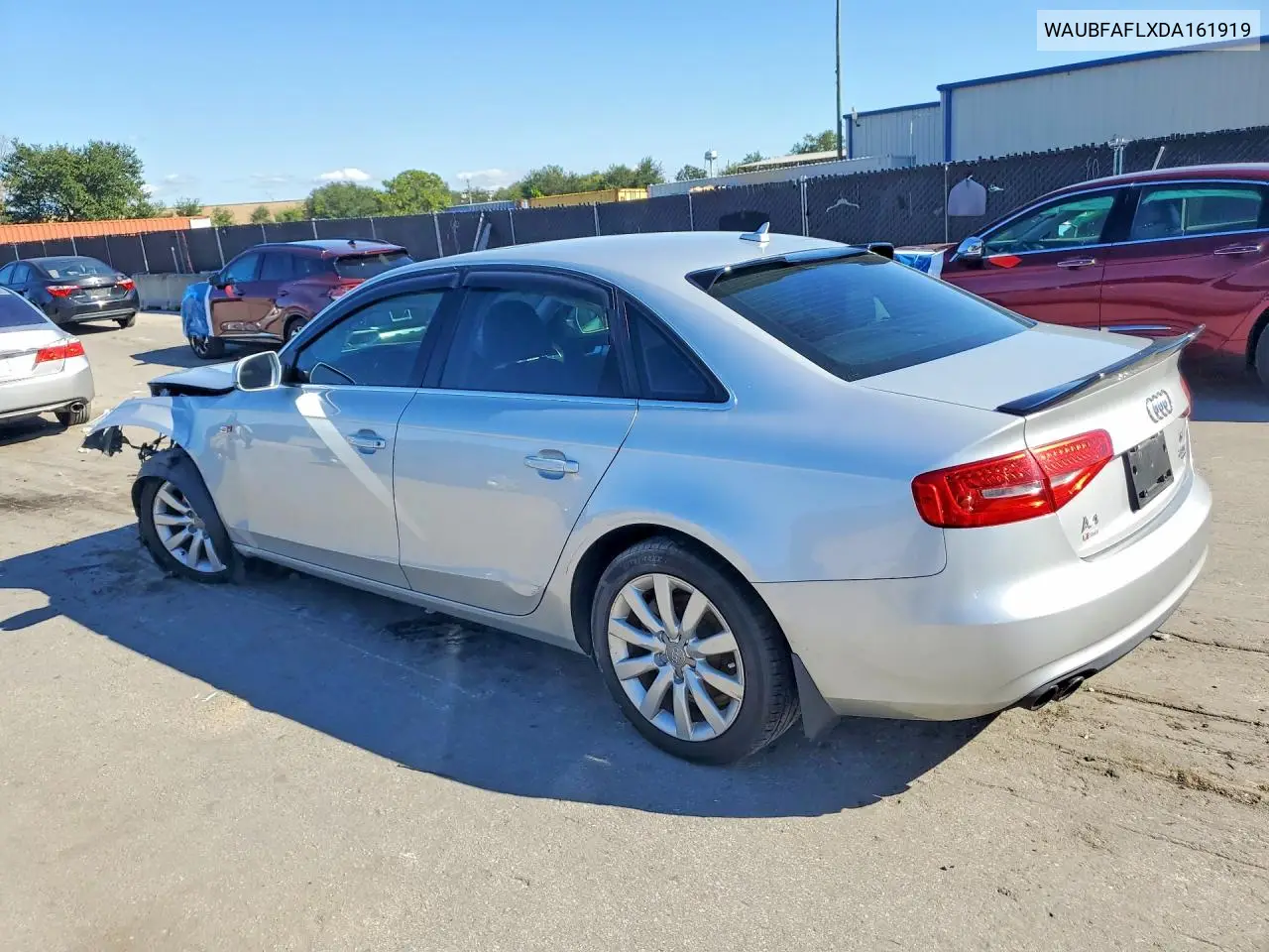 2013 AUDI A4 VIN WAUBFAFLXDA161919 — фото 2