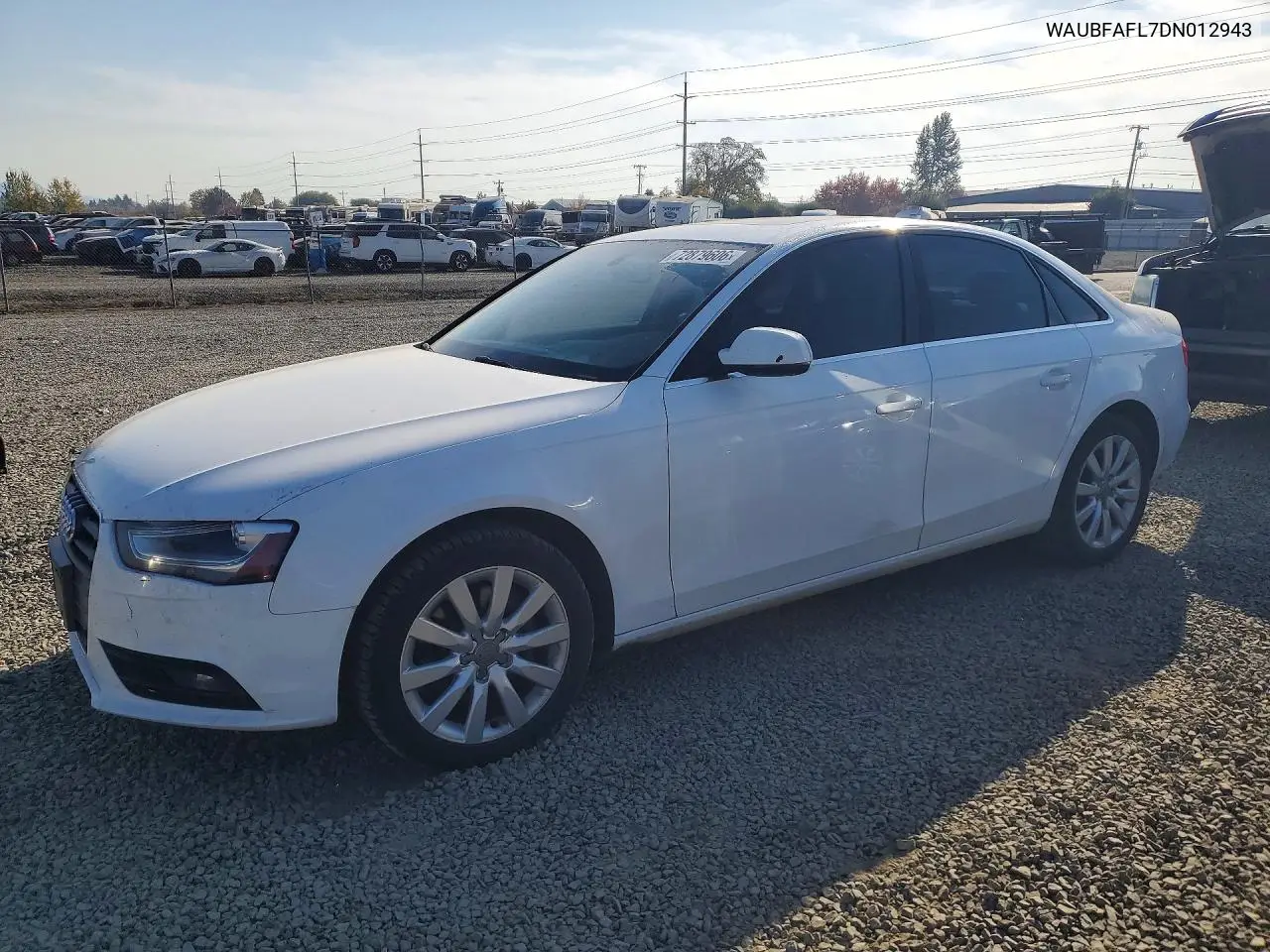 AUDI A4 2013, VIN WAUBFAFL7DN012943