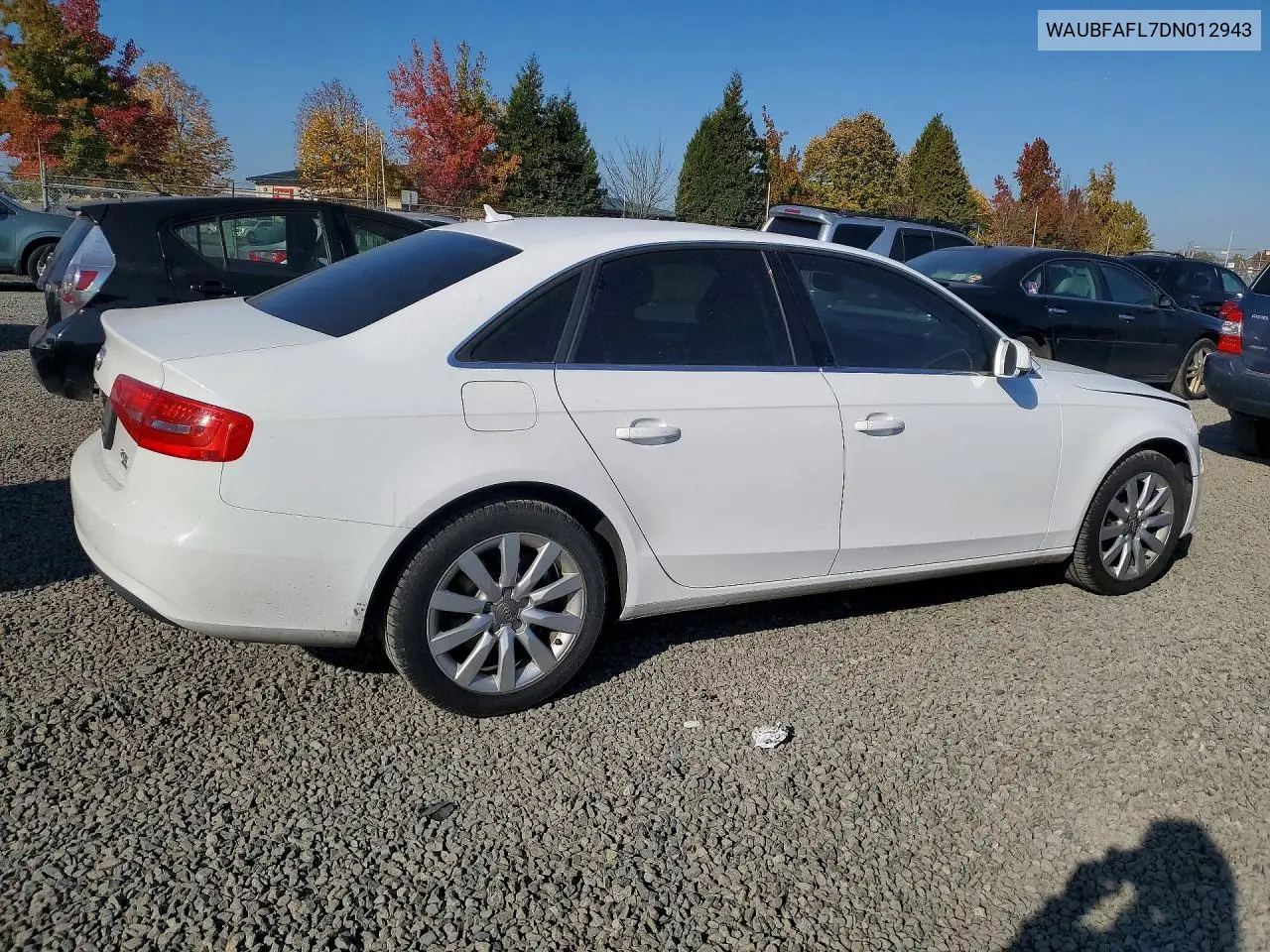 2013 AUDI A4 VIN WAUBFAFL7DN012943 — фото 3