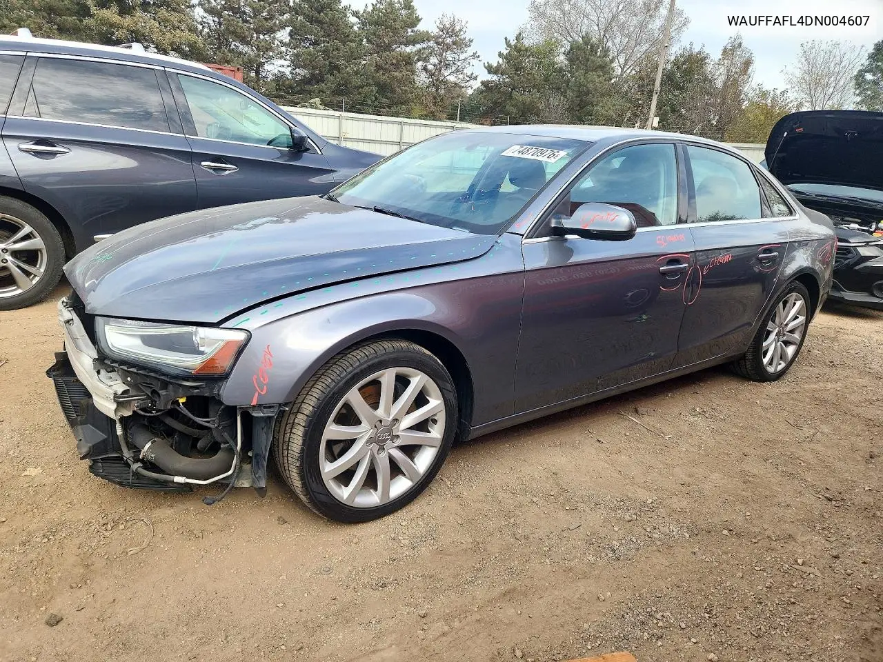 AUDI A4 2013, VIN WAUFFAFL4DN004607