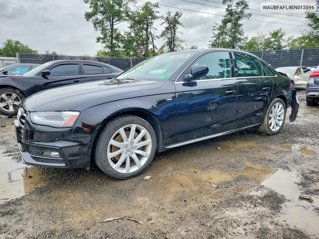 AUDI A4 2014, VIN WAUBFAFL4EN013596